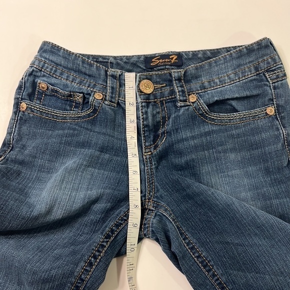 Seven7 Jeans Crop Ankle Jeans Capri Pants Medium Blue Wash Size 4 - Picture 10 of 14